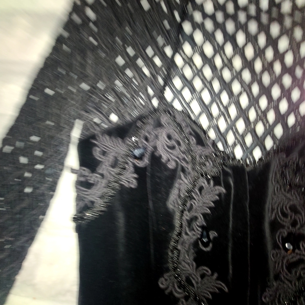 Black Long Sleeve Graphic Cut Out Mini Dress - Picture 5 of 11